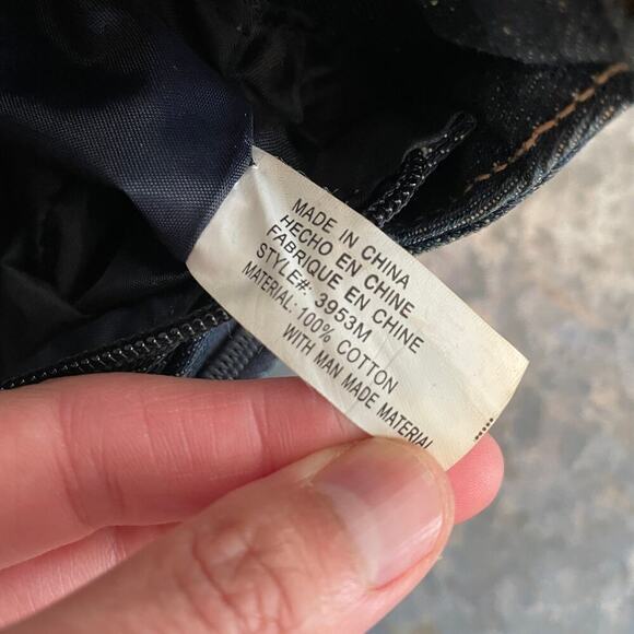 Vintage Mudd Denim Y2K Mini Shoulder Bag Purse Embroidered Handprint Jean 2000s - Picture 11 of 14